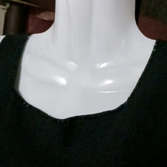 FINAL Price before donated. Max Studio Lil' Black Silky Tank Top Sz S - Picture 2 of 9